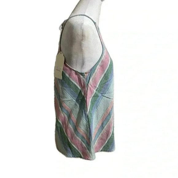 NWT Honey Belle halter tank colorful linen top small - Picture 2 of 9
